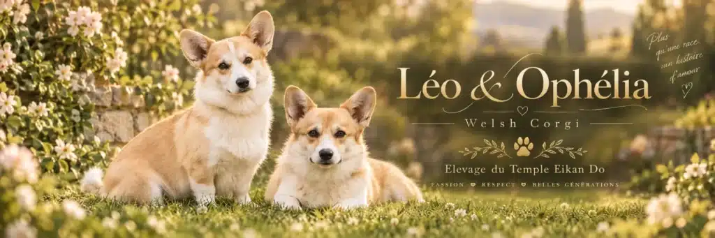 Portée de Corgis Ophelia & Léopard